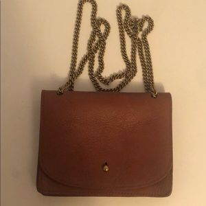 The Chain Crossbody Bag in English Saddle
